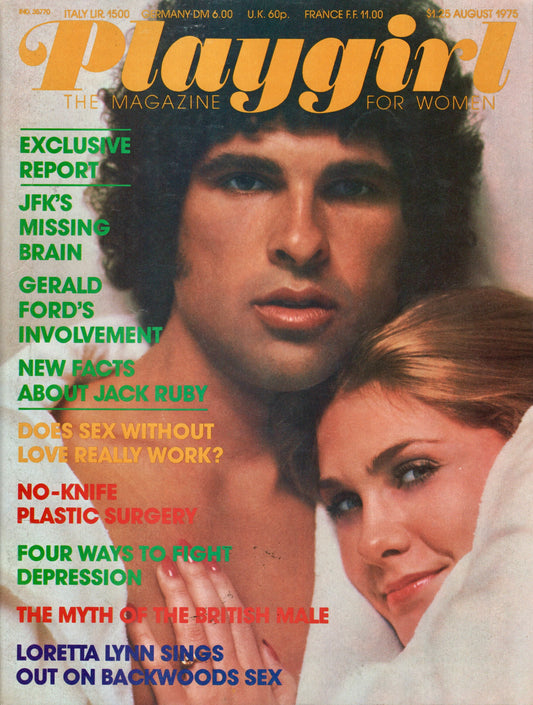1975 Playgirl August / Al Hornsby + Jim Morrison + John F. Kennedy