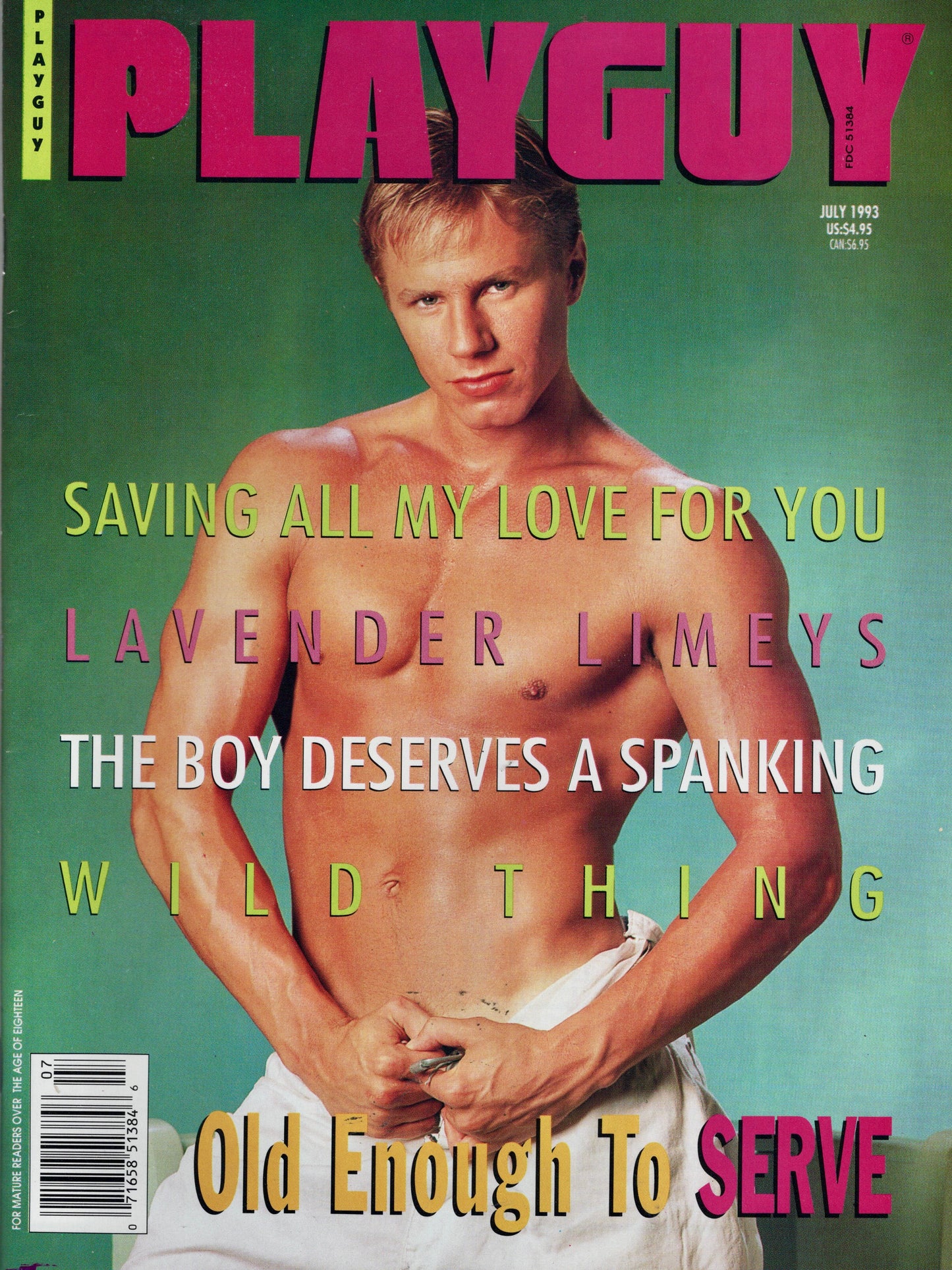 1993 Playguy July / Four Stories of Erotica and Fantasy + Lavender Limeys: British Gays of Stage and Screen