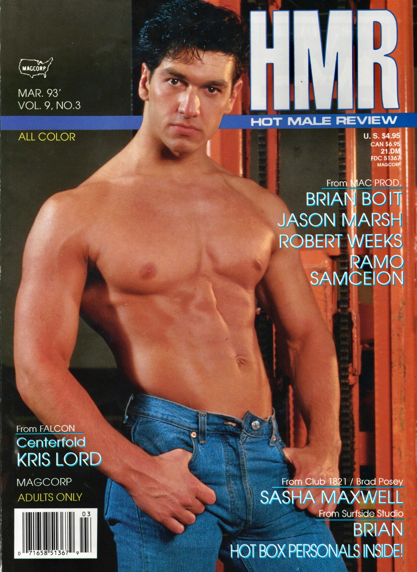 1993 HMR March / Hot Male Review / Kris Lord Centerfold