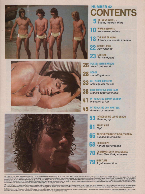 1979 July/Aug In Touch for Men Magazine Issue 42