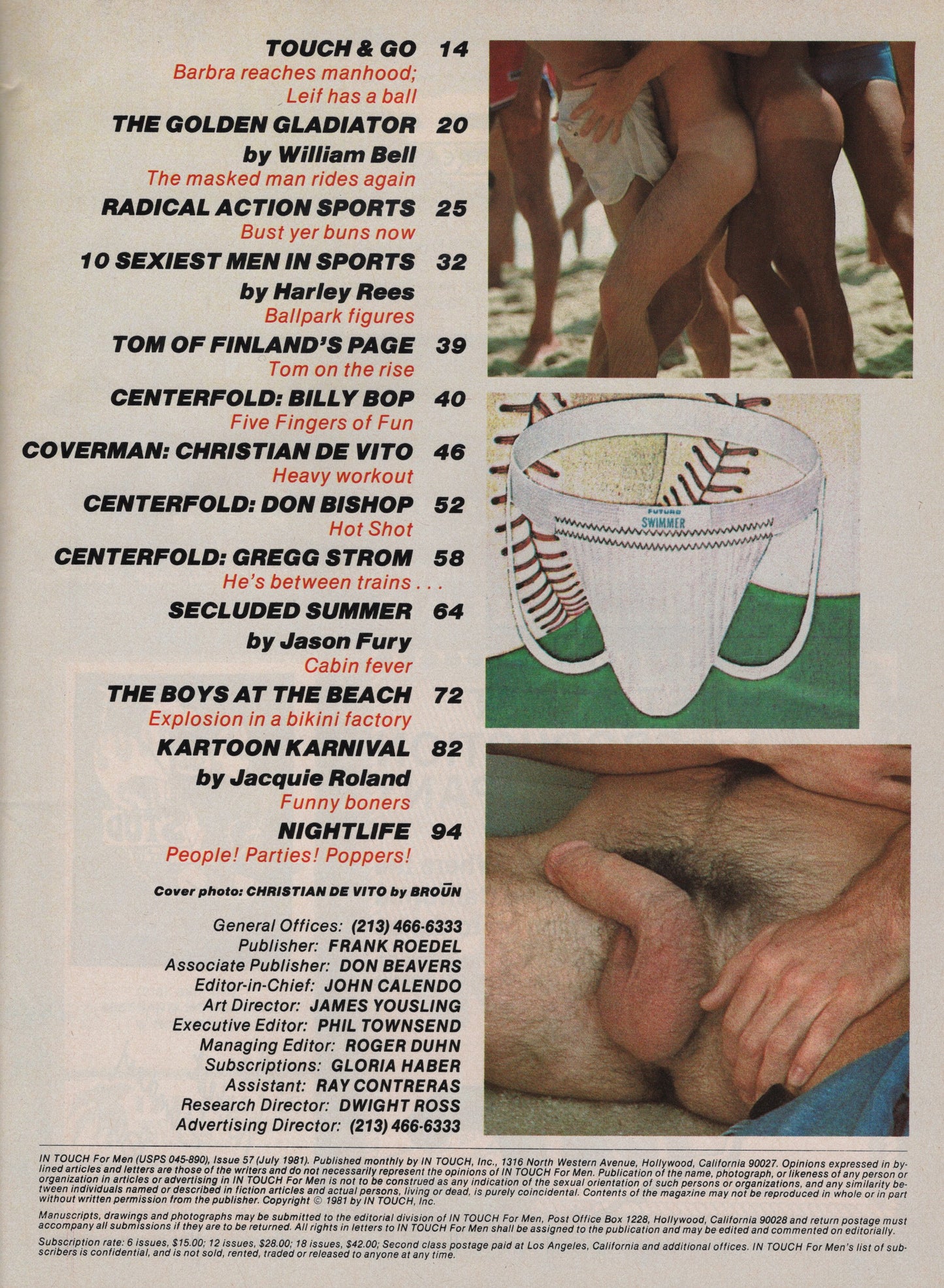 1981 July In Touch for Men Magazine Issue 57